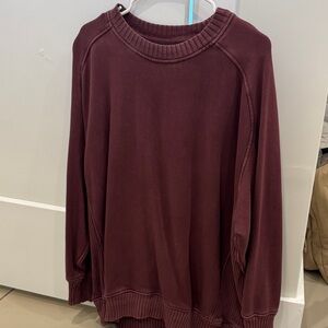 Aerie women’s  Deep Red Crewneck Sweater
